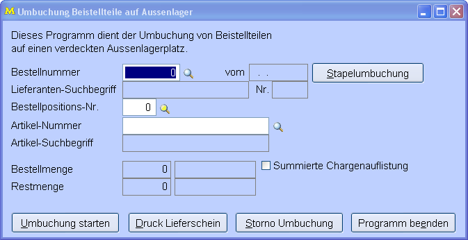 UmbuchungBeistellteileAussenlager