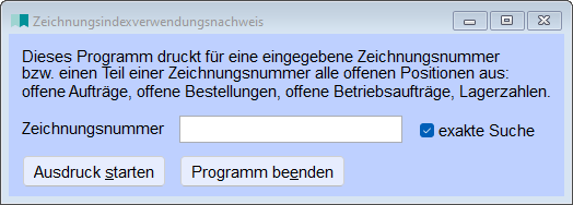 Zeichnungsindexverwendungsnachweis