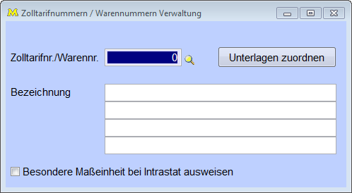 ZolltarifnummernWarennummernVerwaltung